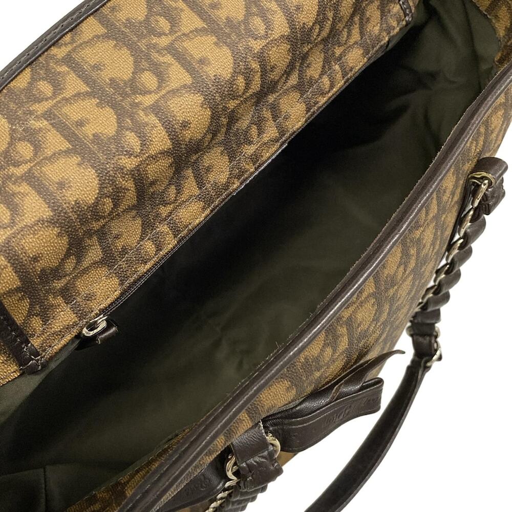 Christian Dior DIOR/ChristianDior Romantic/Trotter Tote Bag Dark Brown Brown - Picture 7 of 16